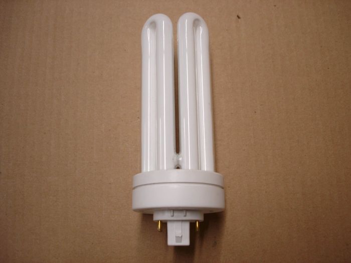 General Electric 42W CFL
Here's a General Electric Biax 42W warm white compact fluorescent lamp.

Made in: Hungary

Colour temperature: 3000K

Lamp life: 10,000 hours

Lumens: 3200

Lamp shape: T4 U tube

Base: GX24Q-4      4-pin

CRI: 82

