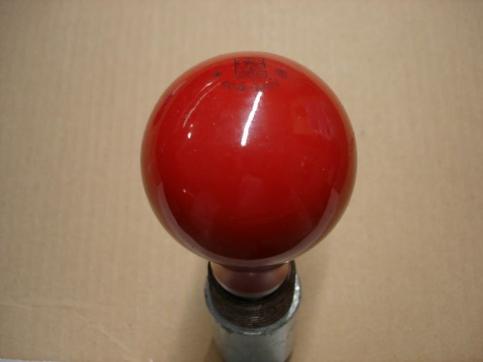 CGE 40W
Here is a Canadian General Electric 40W red ceramic coated incandescent lamp.

Made in: Canada

Manufactured: Circa 1980's

Lamp life: 1000 hours

Lamp current: 0.33A

Lamp shape> A19

Voltage: 120V

Filament: C-6

Base: Medium E26 brass
