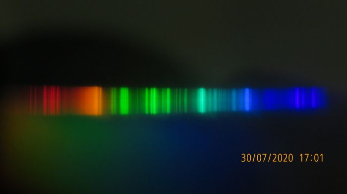 The spectrum of my Electra/Venture 70W R7s MH lamp
Sodium and scandium.
