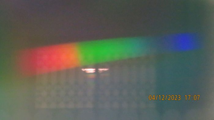 Spectrum of one of the 3000K LED lanterns that has been installed at my street
Typical blue InGaN LED and yellow Ce:YAG phosphor.
