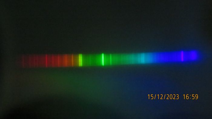 The spectrum of my Aqua Light 70W/6500K
When the lamp was new, the dysprosium lines were much more prominent than they are now. I don't know why, but the dysprosium keeps degrading.
