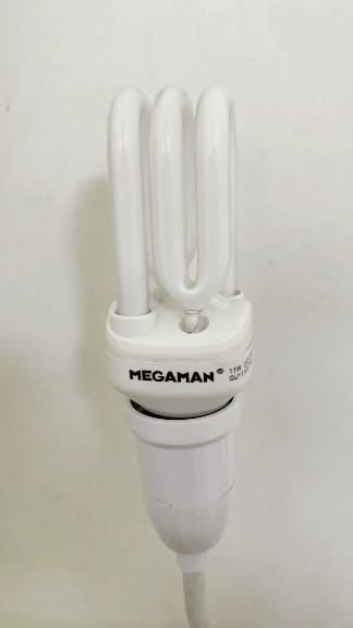 [GIF]Megaman 15W preheating CFL
中文：动图！！转载自好友，曼佳美预热15W暖白色节能灯预热启动过程
English: GIF!!Reprinted from friends, Megaman preheat 15W WW ENERGY-SAVING lamp preheat start process
