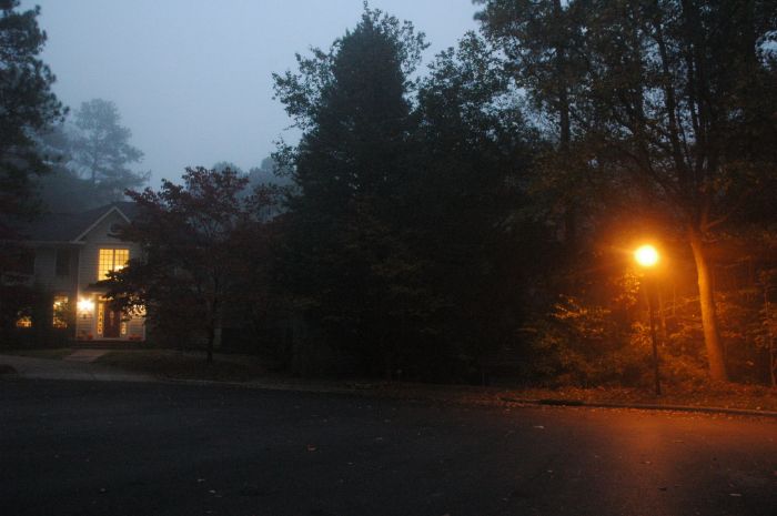 HPS lit on a foggy morning
Keywords: Scene HPS