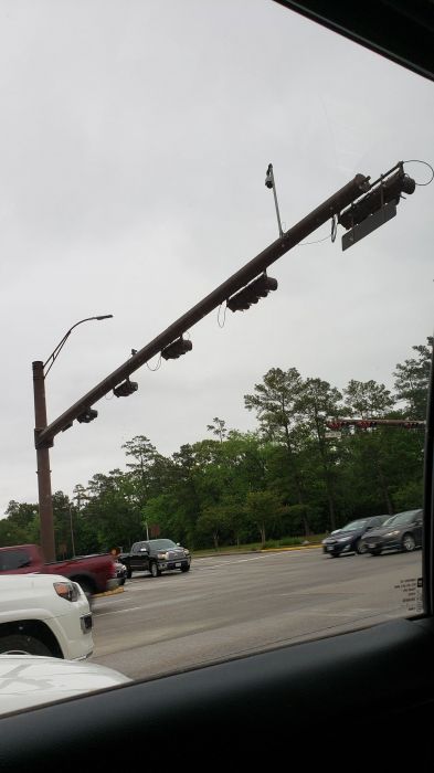 A very LONG traffic light mast arm, and a Cree LEDway LED streetlight
Picture taken Saturday.

At a major intersection.
Keywords: Miscellaneous 