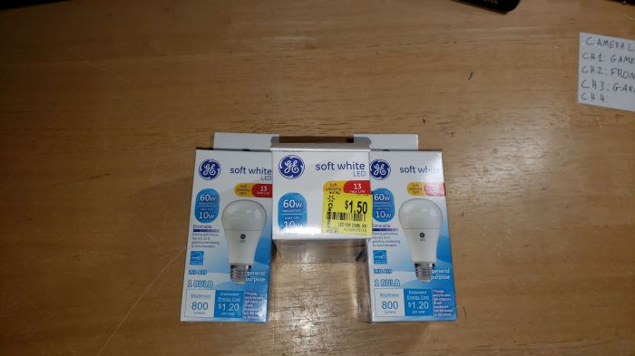 Walmart's clearance finds 
I went to Walmart, and I got these GE LED lamps for $1.50 each. Yeah I know GE lamps are crap these days, but for $1.50 each, I couldn't pass it up.
Keywords: Lamps