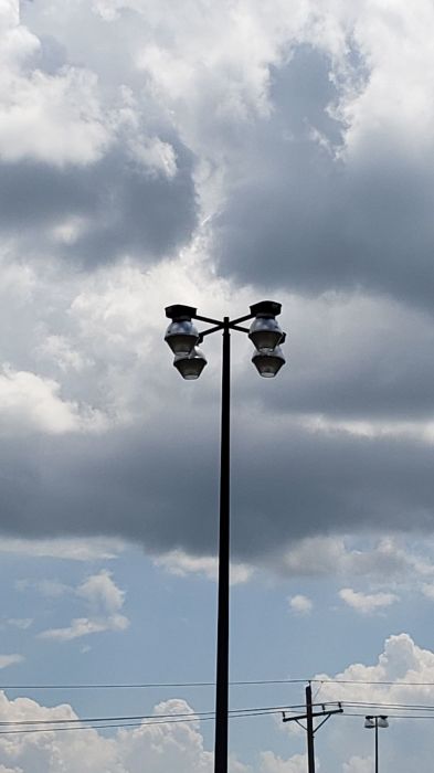 Holophane high mast fixtures
Picture taken on August 17, 2019 

At a parking lot.
Keywords: Misc_Fixtures