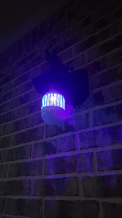 LED bug zapper bulb in bug zapping mode (night shot)
Picture taken on Sep 08, 2019

Night shot of this bulb.
Keywords: Lit_Lighting