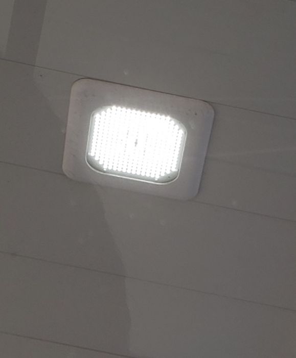 LED canopy fixture
Picture taken on Sep 14, 2019

At a Walmart gas station.
Keywords: Lit_Lighting