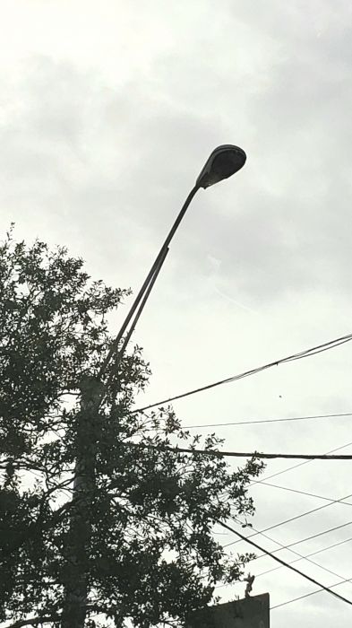 Cooper OVW 250w HPS streetlight (underside view) (GONE)
Picture taken on Sep 27, 2019

Another view of this fixture.
Keywords: American_Streetlights