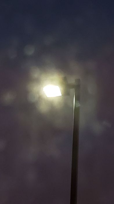 metal halide fixture with a LED corn cob bulb in it (night shot)
Picture taken on Sep 27, 2019

With that LED corn cob retrofit bulb inside, off camera its really not bright AT ALL!
Keywords: Lit_Lighting