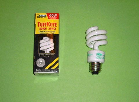TuffKote CFL
Sikicon rubber coated to contain glass in case of breakage.
Keywords: Lamps