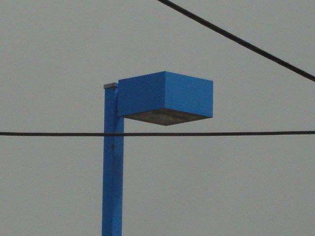 Shoe Box 
Well at least its blue, not black or bronze.
Keywords: American_Streetlights