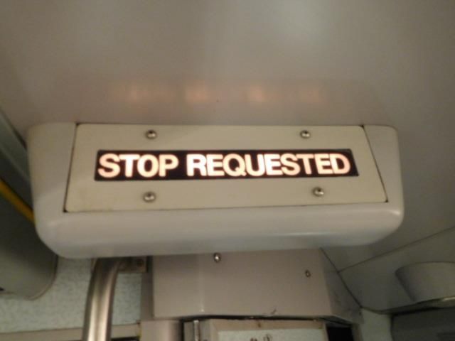 Green Line - Stop Requested
The stop requested sign on the MBTA Green Line.
Keywords: Miscellaneous
