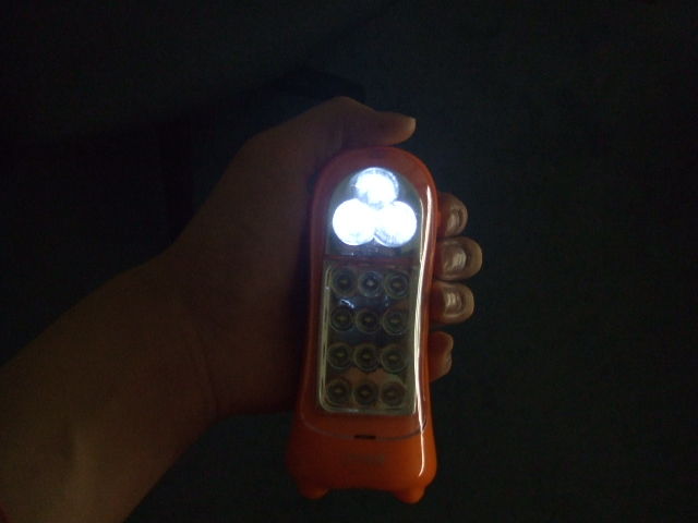 LED flashlight with the top 3 diodes lit
LED flashlight, with top 3 diodes lit
Keywords: Miscellaneous