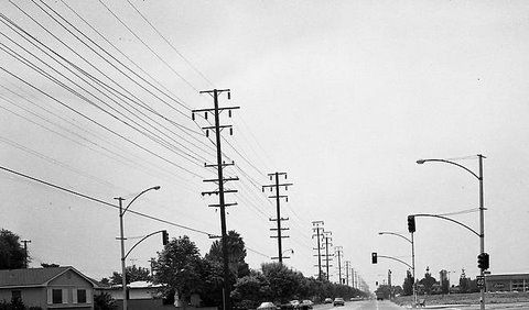 Palo Verde ave 1969
Another of Joe's. Looking south on Palo Verde at Los Coyotes in Long Beach. I have driven this street many times.
Keywords: Lighting_History