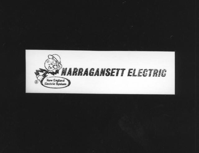 One of the old Narragansett Electric logos
Apparenty, NECo had a lot of logos. this was one of them.
Keywords: Miscellaneous
