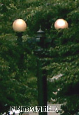 StreetLight #012 - Old 2-Lamp MV Streetlight
Actually took this one last year..but guess I forgot to upload it it here
(these appear to be MV and is probably fairly old too)
They're used to light sidewalks in a park 

Location: Denver, CO - Civic Center Park.
Keywords: American_Streetlights