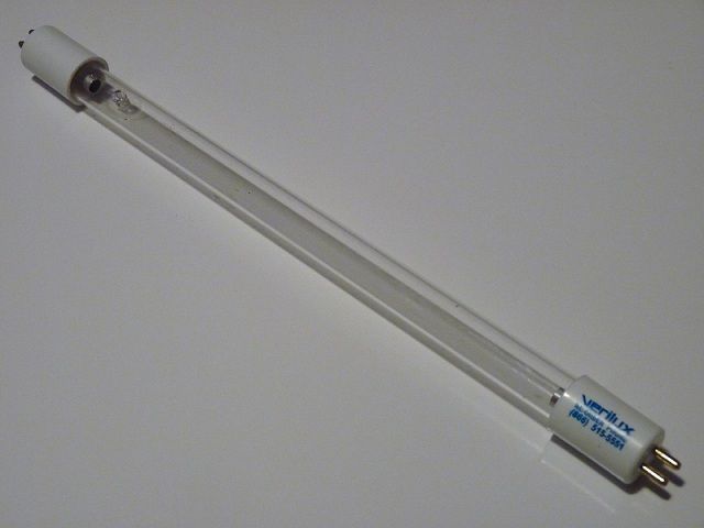 Verilux G6T4 Cold Cathode
Now it doesn't say G6T4 on it. It's as long as a F6T5 and thin as a T4. Cold cathode electrodes on both ends.
Keywords: Lamps