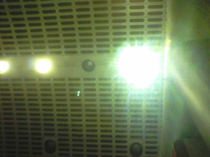 Peachtree Center MARTA Station
Here are two clear Mercury Vapor Reflector lights shining down at the south escalator.  One is shining normally and the other is near failing.  I don't know if these bulb are going to be replaced near the future since MARTA is really broke.  I'll just hold on hoping those dimmed MV bulbs at the station  still shine for a while...
Keywords: Indoor_Fixtures