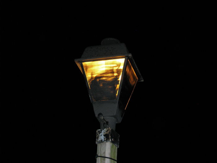 Some just dont like street lights!
I found about 7 Lts on the same street like this. All but the street side were painted. Needless to say they were much brighter when I left!
Keywords: Light_Humor!