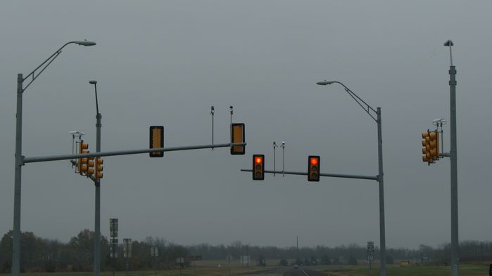 New Intersection
well the intersection itself isn't new but these Signals are fairly new...installed in the last 2 years...the previous setup was a span wire setup.

near Clarksville,Texas
Keywords: Traffic_Lights