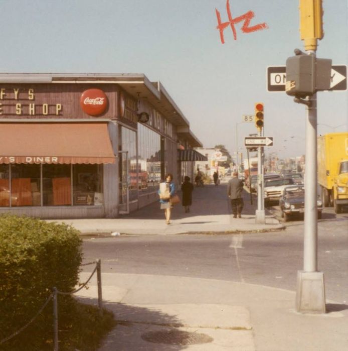 Queens, New York. 1968.
At the corner of 85th St. and Astoria Blvd. Queens, New York. Circa 1968. The Marbelite LPS-20 pedestrian signals are painted dark olive green here, in which was a practice in the city in the 1960s; however, by 1969, New York City first began to repaint them yellow, and this became widespread after 1970. All pedestrian signals that were dark olive green were repainted throughout the boroughs sometime in the early 1970s.
Keywords: Traffic_Lights