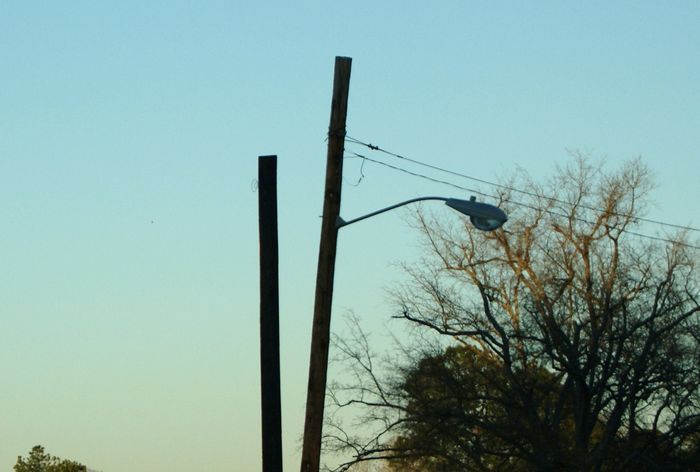 New Pole Next to Old Pole....
the existing pole was struck by a car and is Splintered,cracked and leaning....new pole is next to it,i assume they will transfer the light from the old pole to the new pole as they usually do.
[url=http://maps.google.com/maps?q=Tyler,Texas&oe=utf-8&client=firefox-a&ie=UTF8&hq=&hnear=Tyler,+Smith,+Texas&gl=us&ll=32.369124,-95.32455&spn=0.017725,0.038581&t=h&z=15&layer=c&cbll=32.369092,-95.324635&panoid=oRjKDvV4q75uxaXazZIsfw&cbp=12,24.72,,0,-9.72']Streetview Here.[/url]
Keywords: American_Streetlights