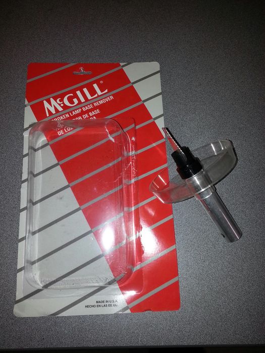 Mc Gill lamp base remover
My boss was nice enough to get everyone one for their truck, no idea such a thing was made! It works really well for medium base and mog base especially those POS ushio lamps that always break off 
Keywords: Gear