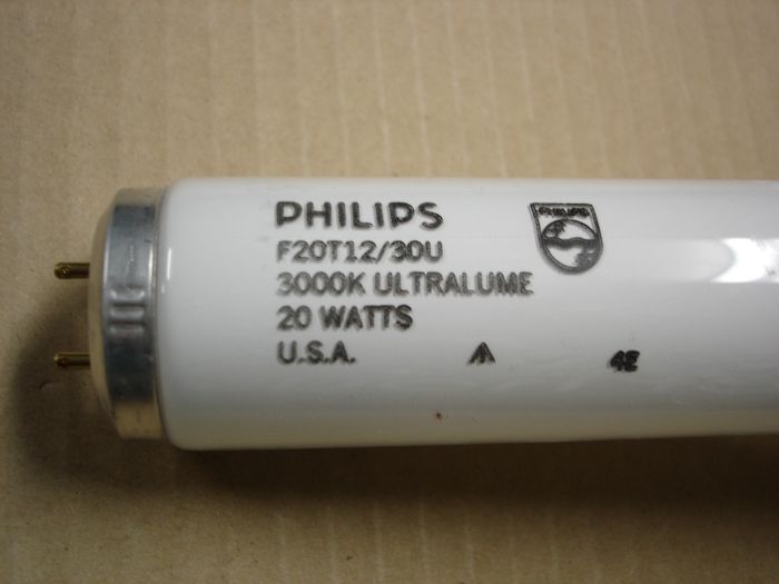 Philips F20T12
Here is a Philips F20T12 3000K Ultralume fluorescent lamp.

Made in: USA

Manufactured: May 1994
Keywords: Lamps