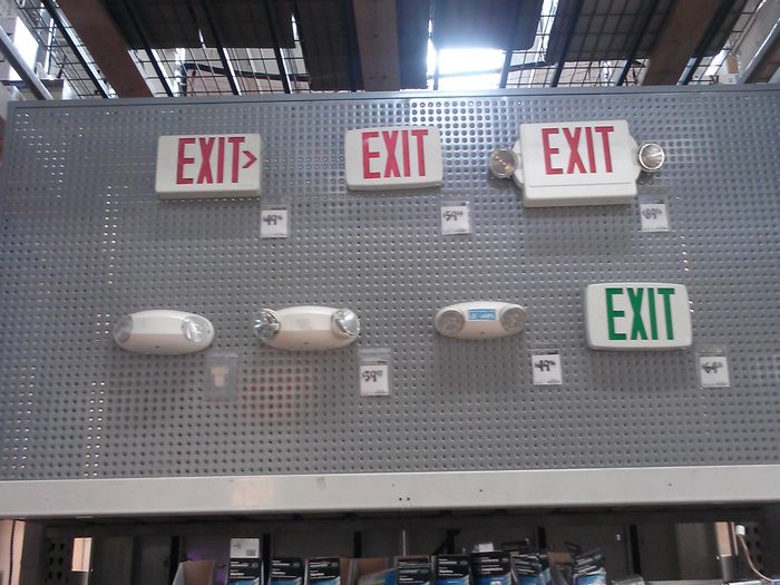 Home Depot Display
Exit and emergency lights
Keywords: Misc_Fixtures