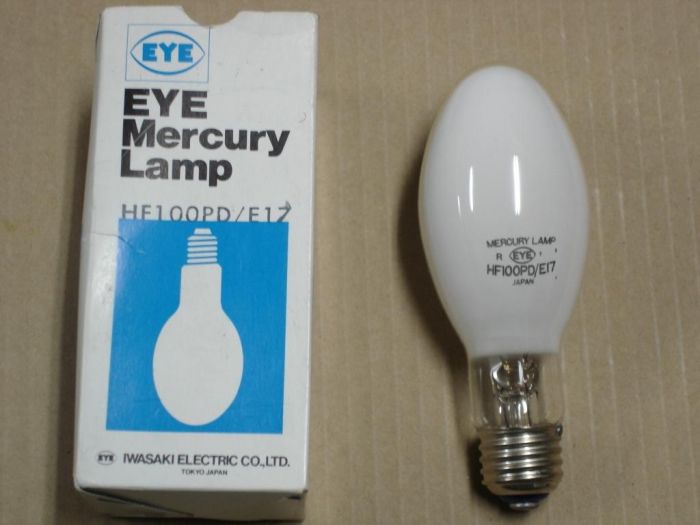 EYE Iwasaki 100W Mercury
A Iwasaki Eye coated 100W mercury vapour lamp.
Colour temp: 4100K
Lumens: 3600
CRI: 40
Base: Medium E26
Lamp shape: E17
Made in: Tokyo, Japan
Lamp life: 24000 hours
Keywords: Lamps