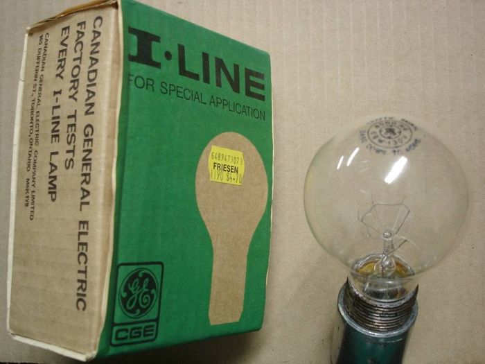 CGE I-Line Incandescent
Here is a pack of Canadian General Electric 69W traffic siganl lamps,recommended for base down to horizontal.
Voltage: 130V
Lamp life: 8000 hours
Filament: C-9
Lamp shape: A21
Made in: Canada
Base: Medium E26
Keywords: Lamps