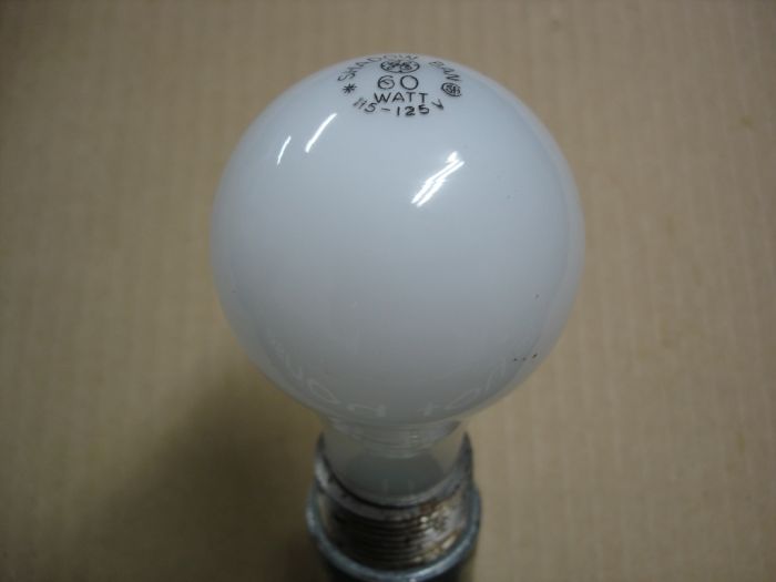 GE Shadow Ban
Here's a GE Canada 60W Shadow Ban lamp.
Voltage: 115-125V 
Lamp life: 1000 hours
Filament: CC-6
Lamp shape: A19
Made in: Canada
Base: Medium E26 Aluminum

Keywords: Lamps