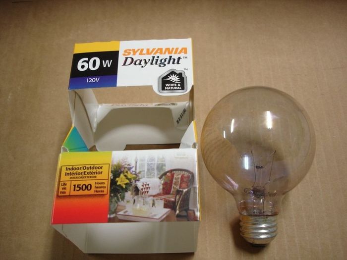 Sylvania Globe
Here is a 60W Sylvania Daylight globe lamp.
Voltage: 120V
Lamp life: 1500 hours
Filament: CC-9
Lamp shape: G25
Made in: USA

Keywords: Lamps
