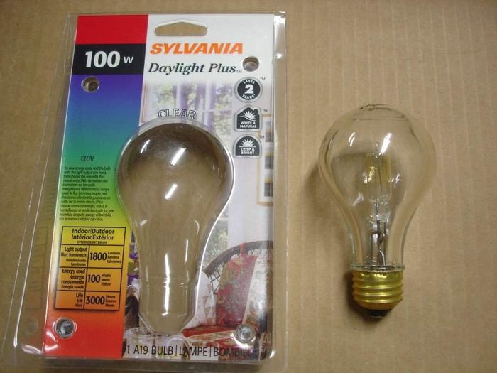 Sylvania 75W Daylight Plus Halogen
Here's a clear 100W Daylight Plus heavy glass halogen lamp.
Keywords: Lamps