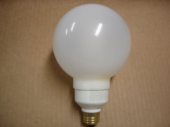 Sylvania Globe CFL
An unusual 20W Sylvania coverd CFL lamp with a plastic globe attached.
Voltage: 120V
Current: 350 mA
Lumens: 830
Lamp shape: G40
Made in: Germany
Base: Medium E26 Brass
Keywords: Lamps