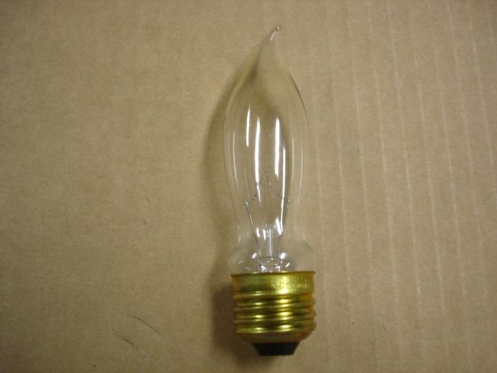 Decorative 40W
Here's a 40W decorative CA9 shaped made in Japan,no indication of who manufactured it.
Voltage: 120V
Current: 0.30A
Filament: C-2V
Lamp Shape: CA9
Made in: Japan
Base: Medium E26 Brass
Keywords: Lamps