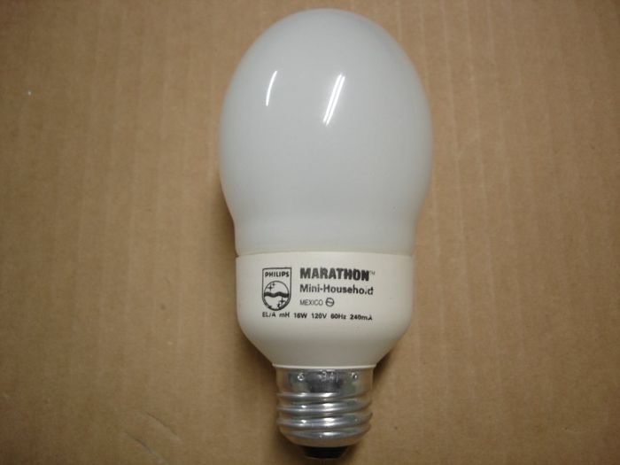 Philips Marathon 16W
Here is a Philips Marathon Mini-Household 16W covered tri-tube warm white compact fluorescent lamp.


Made In: Mexico
Keywords: Lamps