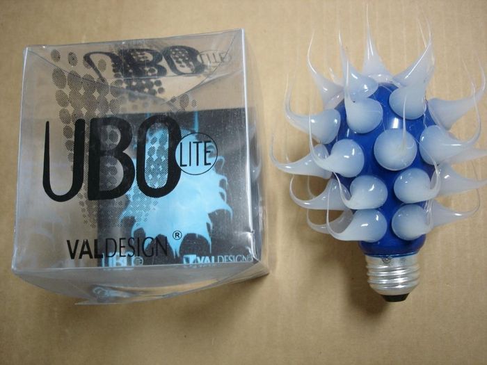 Spike Lamp
Here is a UBOlite 25W blue decorative silicone spike lamp in it's original packaging.

Made in: China
Keywords: Lamps