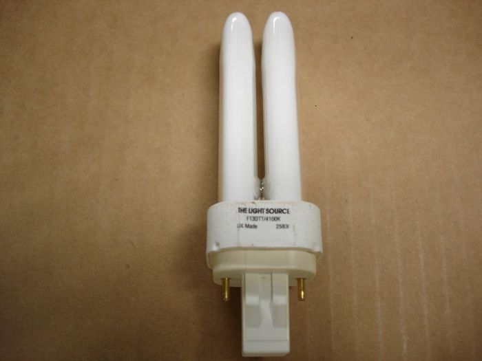 The Light Source 13W
Here is a 13W 'The Light Source' quad tube cool white compact fluorescent lamp.

Made in: UK
Keywords: Lamps