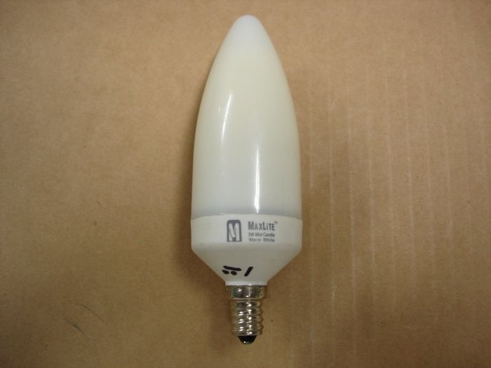 MaxLite Mini Candle
Here is a MaxLite 5W warm white mini candle compact fluorescent lamp.


Keywords: Lamps