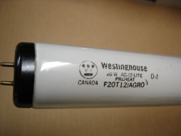 Westinghouse F20T12 AGRO
Here is a Westinghouse Canada F20T12 preheat Agro-Lite lamp.


CRI:90
Keywords: Lamps