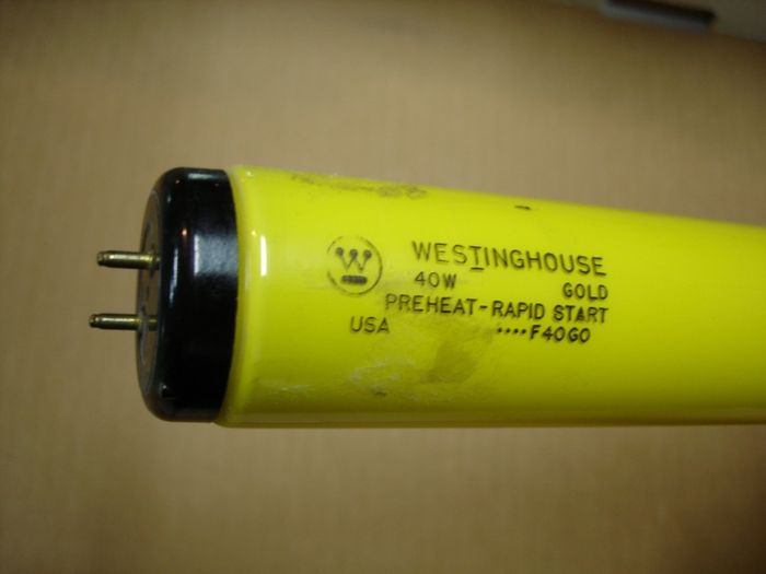Westinghouse 40W Gold
Here is a NOS Westinghouse 40W Gold fluorescent lamp.


Made in: USA
Keywords: Lamps