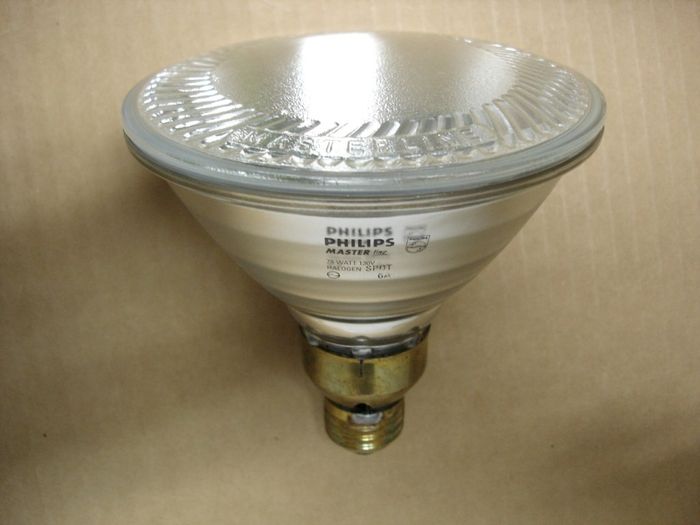 Philips 75W
A Philips 75W Masterline halogen spot lamp.

Manufactured: Jan 1996
Keywords: Lamps