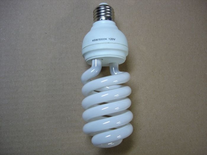 No Name 45W
Here is a no name 45W natural light compact fluorescent lamp.
Keywords: Lamps