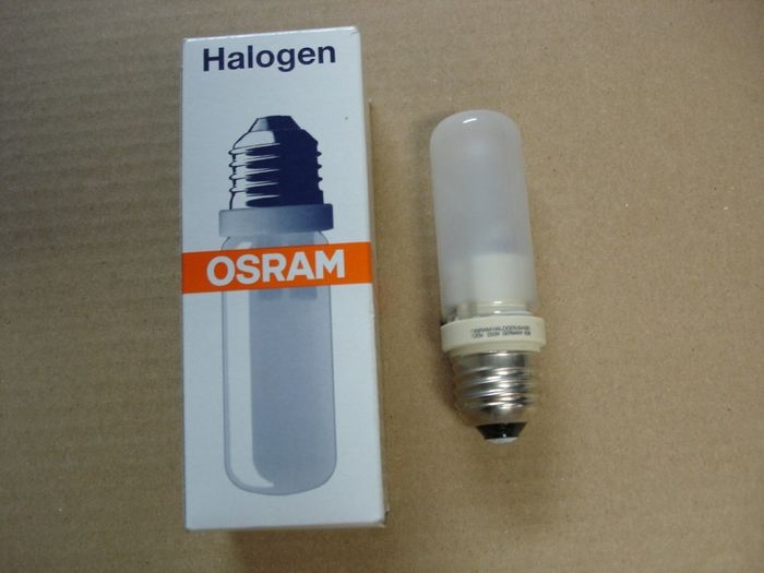 Osram 250W
Here is a Osram 250W tubular halogen lamp.

Made in: Germany
Keywords: Lamps