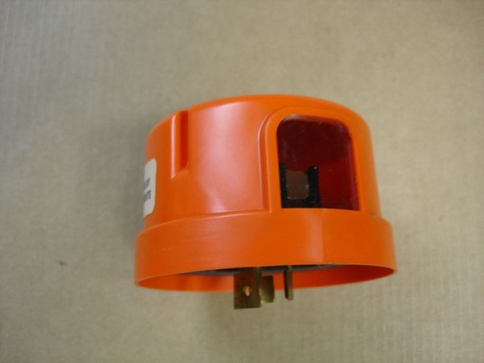 Ripley SunSwitch Photocontrol
Here is a Ripley Sunswitch thermal photocontrol with a orange housing,it has a 3/8" cadmium sulfide eye and has a fail-off feature.

Made in: Cromwell, CT USA

Manufactured: Sept. 1982
Keywords: Gear
