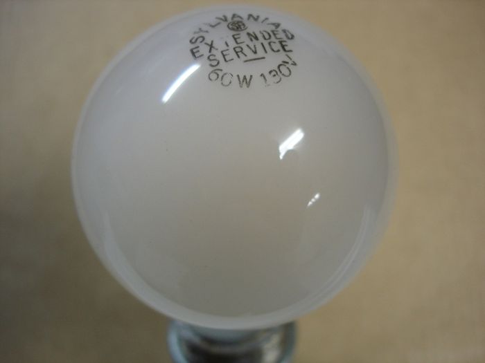 Sylvania 60W
Here is a Sylvania 60W Extended Service incandescent lamp.
Keywords: Lamps