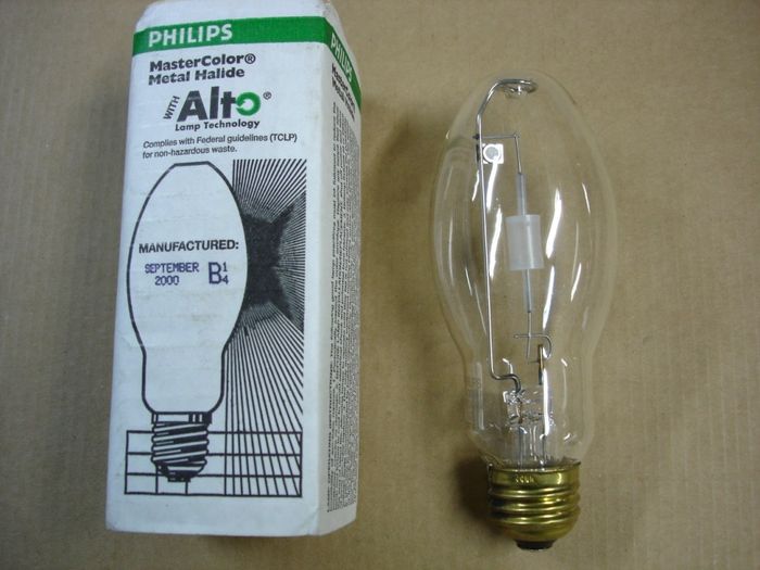 Philips 100W Metal Halide
Here is a Philips 100W ALTO medium base ceramic metal halide lamp.

Made in: USA

Manufactured: September 2000

CRI: 92
Keywords: Lamps