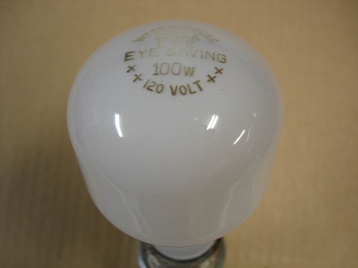 Westinghouse 100W
Here is a nice Westinghouse 100W Extra Life Eye Saving incandescent lamp with a cool etch.
Keywords: Lamps